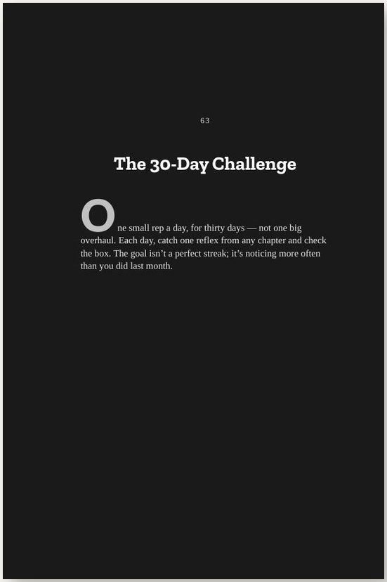 Interior page 3 from THE VOICE IN YOUR HEAD ISN'T YOURS — black-page editorial design